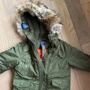 Polo Ralph Lauren Olive Jacket with Red Lining